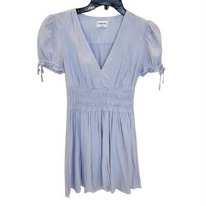 Sunday best smoked babydoll Light Blue Dress